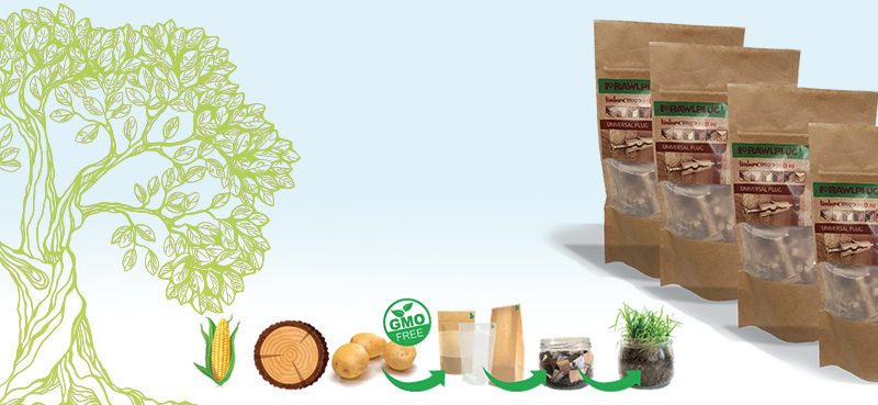 <strong>Rawlplug BIO B-PACK bags<br>100% natural, 100% biodegradable</strong>
